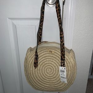 I.N.C. Round Straw Crossbody